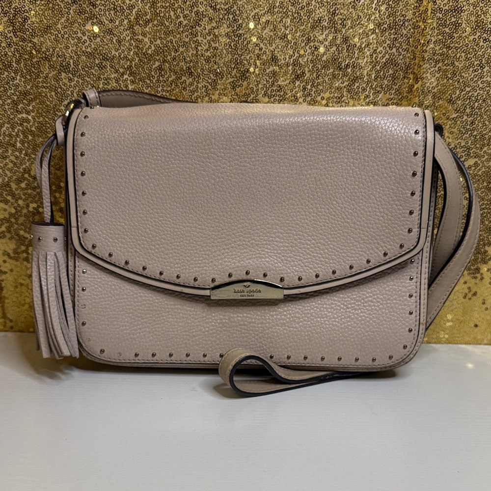 Kate Spade Light Taupe Crossbody Bag with Tassel